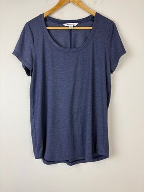 Athleta Blue Short Sleeve Scoop Neck Tee